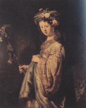 REMBRANDT Harmenszoon van Rijn flora (mk33) oil painting image